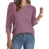 image:imageWIHOLL 34 Length Sleeve Womens Tops Sweaters Shirts Lightweight Spring Outfits 2026 Winter Clothing S3XL04purple