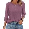 image:imageWIHOLL 34 Length Sleeve Womens Tops Sweaters Shirts Lightweight Spring Outfits 2026 Winter Clothing S3XL04purple