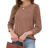 image:imageWIHOLL 34 Length Sleeve Womens Tops Sweaters Shirts Lightweight Spring Outfits 2026 Winter Clothing S3XL05chocolate Brown