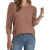 image:imageWIHOLL 34 Length Sleeve Womens Tops Sweaters Shirts Lightweight Spring Outfits 2026 Winter Clothing S3XL05chocolate Brown