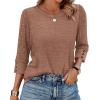 image:imageWIHOLL 34 Length Sleeve Womens Tops Sweaters Shirts Lightweight Spring Outfits 2026 Winter Clothing S3XL05chocolate Brown