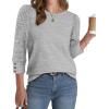 image:imageWIHOLL 34 Length Sleeve Womens Tops Sweaters Shirts Lightweight Spring Outfits 2026 Winter Clothing S3XL05light Grey