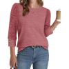 image:imageWIHOLL 34 Length Sleeve Womens Tops Sweaters Shirts Lightweight Spring Outfits 2026 Winter Clothing S3XL05red