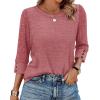 image:imageWIHOLL 34 Length Sleeve Womens Tops Sweaters Shirts Lightweight Spring Outfits 2026 Winter Clothing S3XL05red