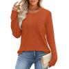 image:imageWIHOLL Long Sleeve Shirts for Women Waffle Knit Trendy Spring Fashion 2026 Dressy Casual Blouses Teacher OutfitsCaramel