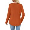 image:imageWIHOLL Long Sleeve Shirts for Women Waffle Knit Trendy Spring Fashion 2026 Dressy Casual Blouses Teacher OutfitsCaramel