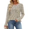 image:imageWIHOLL Long Sleeve Shirts for Women Waffle Knit Trendy Spring Fashion 2026 Dressy Casual Blouses Teacher OutfitsColorful Khaki