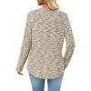 image:imageWIHOLL Long Sleeve Shirts for Women Waffle Knit Trendy Spring Fashion 2026 Dressy Casual Blouses Teacher OutfitsColorful Khaki