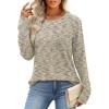 image:imageWIHOLL Long Sleeve Shirts for Women Waffle Knit Trendy Spring Fashion 2026 Dressy Casual Blouses Teacher OutfitsColorful Khaki
