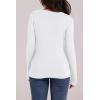 image:imageWIHOLL Long Sleeve Thermal Shirt for Women Light Fleece Tops Spring 2026 Crew Neck Casual Basic TShirtsBwhite