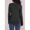 image:imageWIHOLL Long Sleeve Thermal Shirt for Women Light Fleece Tops Spring 2026 Crew Neck Casual Basic TShirtsDgrey