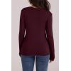 image:imageWIHOLL Long Sleeve Thermal Shirt for Women Light Fleece Tops Spring 2026 Crew Neck Casual Basic TShirtsDwine