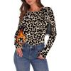 image:imageWIHOLL Long Sleeve Thermal Shirt for Women Light Fleece Tops Spring 2026 Crew Neck Casual Basic TShirtsPrint 02