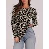 image:imageWIHOLL Long Sleeve Thermal Shirt for Women Light Fleece Tops Spring 2026 Crew Neck Casual Basic TShirtsPrint 02