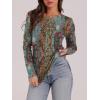 image:imageWIHOLL Long Sleeve Thermal Shirt for Women Light Fleece Tops Spring 2026 Crew Neck Casual Basic TShirtsPrint 03
