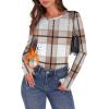 image:imageWIHOLL Long Sleeve Thermal Shirt for Women Light Fleece Tops Spring 2026 Crew Neck Casual Basic TShirtsPrint 04