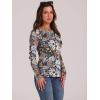 image:imageWIHOLL Long Sleeve Thermal Shirt for Women Light Fleece Tops Spring 2026 Crew Neck Casual Basic TShirtsPrint 05