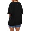 image:imageWIHOLL Oversized Tshirts for Women 2026 Summer Tops Short Sleeve V Neck Shirts Basic TeeBlack