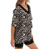 image:imageWIHOLL Oversized Tshirts for Women 2026 Summer Tops Short Sleeve V Neck Shirts Basic TeeLeopard