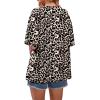 image:imageWIHOLL Oversized Tshirts for Women 2026 Summer Tops Short Sleeve V Neck Shirts Basic TeeLeopard