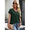image:imageWIHOLL Short Sleeve Sweater for Women V Neck Trendy Cute Tops Business Casual Outfits Cap SleeveGreen