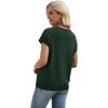 image:imageWIHOLL Short Sleeve Sweater for Women V Neck Trendy Cute Tops Business Casual Outfits Cap SleeveGreen