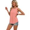 image:imageWIHOLL Tank Tops for Women Summer Outfits 2026 Crewneck Spring Casual Sleeveless Shirts Blouses ClothingCoral