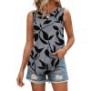 image:imageWIHOLL Tank Tops for Women Summer Outfits 2026 Crewneck Spring Casual Sleeveless Shirts Blouses ClothingLeaves