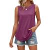 image:imageWIHOLL Tank Tops for Women Summer Outfits 2026 Crewneck Spring Casual Sleeveless Shirts Blouses ClothingPurple