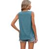 image:imageWIHOLL Tank Tops for Women Summer Outfits 2026 Crewneck Spring Casual Sleeveless Shirts Blouses ClothingTurquoise