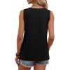 image:imageWIHOLL Tank Tops for Women Summer Tops Trendy Dressy Casual Spring Vacation Outfits Crewneck Button Down Sleeveless ShirtsBlack