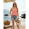 image:imageWIHOLL Tank Tops for Women Summer Tops Trendy Dressy Casual Spring Vacation Outfits Crewneck Button Down Sleeveless ShirtsCoral