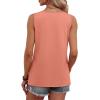 image:imageWIHOLL Tank Tops for Women Summer Tops Trendy Dressy Casual Spring Vacation Outfits Crewneck Button Down Sleeveless ShirtsCoral