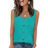 image:imageWIHOLL Tank Tops for Women Summer Tops Trendy Dressy Casual Spring Vacation Outfits Crewneck Button Down Sleeveless ShirtsFresh Green