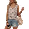 image:imageWIHOLL Tank Tops for Women Summer Tops Trendy Dressy Casual Spring Vacation Outfits Crewneck Button Down Sleeveless ShirtsPattern Apricot