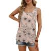 image:imageWIHOLL Tank Tops for Women Summer Tops Trendy Dressy Casual Spring Vacation Outfits Crewneck Button Down Sleeveless ShirtsPattern Apricot