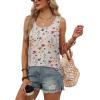 image:imageWIHOLL Tank Tops for Women Summer Tops Trendy Dressy Casual Spring Vacation Outfits Crewneck Button Down Sleeveless ShirtsPattern Floral Apricot