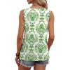 image:imageWIHOLL Tank Tops for Women Summer Tops Trendy Dressy Casual Spring Vacation Outfits Crewneck Button Down Sleeveless ShirtsPattern Green