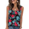 image:imageWIHOLL Tank Tops for Women Summer Tops Trendy Dressy Casual Spring Vacation Outfits Crewneck Button Down Sleeveless ShirtsPattern Hawaii