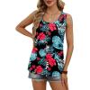 image:imageWIHOLL Tank Tops for Women Summer Tops Trendy Dressy Casual Spring Vacation Outfits Crewneck Button Down Sleeveless ShirtsPattern Hawaii