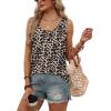 image:imageWIHOLL Tank Tops for Women Summer Tops Trendy Dressy Casual Spring Vacation Outfits Crewneck Button Down Sleeveless ShirtsPattern Leopard
