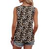 image:imageWIHOLL Tank Tops for Women Summer Tops Trendy Dressy Casual Spring Vacation Outfits Crewneck Button Down Sleeveless ShirtsPattern Leopard