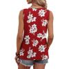 image:imageWIHOLL Tank Tops for Women Summer Tops Trendy Dressy Casual Spring Vacation Outfits Crewneck Button Down Sleeveless ShirtsPattern Red
