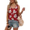 image:imageWIHOLL Tank Tops for Women Summer Tops Trendy Dressy Casual Spring Vacation Outfits Crewneck Button Down Sleeveless ShirtsPattern Red