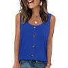 image:imageWIHOLL Tank Tops for Women Summer Tops Trendy Dressy Casual Spring Vacation Outfits Crewneck Button Down Sleeveless ShirtsRoyal Blue