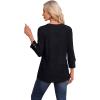 image:imageWIHOLL V Neck 34 Length Sleeve Womens Tops Casual Fall Shirts Lightweight Tunic Sweaters Fashion Clothes 2026Black