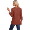 image:imageWIHOLL V Neck 34 Length Sleeve Womens Tops Casual Fall Shirts Lightweight Tunic Sweaters Fashion Clothes 2026Caramel