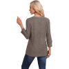 image:imageWIHOLL V Neck 34 Length Sleeve Womens Tops Casual Fall Shirts Lightweight Tunic Sweaters Fashion Clothes 2026Coffee