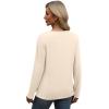 image:imageWIHOLL Women Long Sleeve T Shirts Casual V Neck Tunic Tops Fall Fashion 2024 Basic Outfits Trendy ShirtsApricot