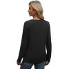 image:imageWIHOLL Women Long Sleeve T Shirts Casual V Neck Tunic Tops Fall Fashion 2024 Basic Outfits Trendy ShirtsBlack